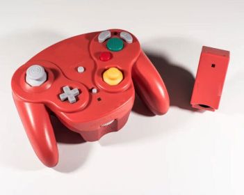 Wireless Game Controller With Adapter For Original Gamecube Retro Classic GC NGC (Option: Red)